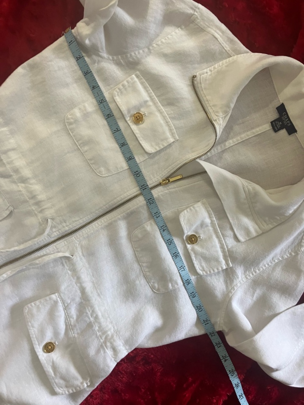 Chaps Linen Jacket - Picture 15 of 15